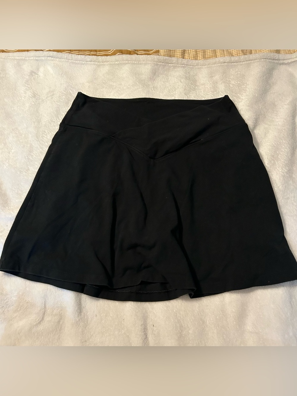 Victoria’s Secret PINK black active cotton high waist V crossover skirt size XL